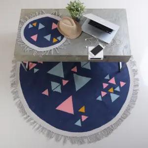 Wandering Triangles Kilim Rug
