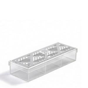 Geometric Large 3-compartments box - Single Lid -