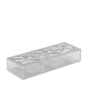 Irregular Large 3-compartments box - 3 Separate Lids
