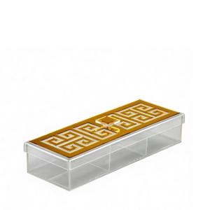 Greek key Large 3-compartment box